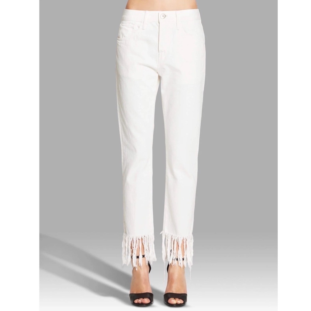 REVOLVE 3x1 NYC WM3 Bianca Cropped Raw Hem Fringe Jeans‎ Womens Size 27